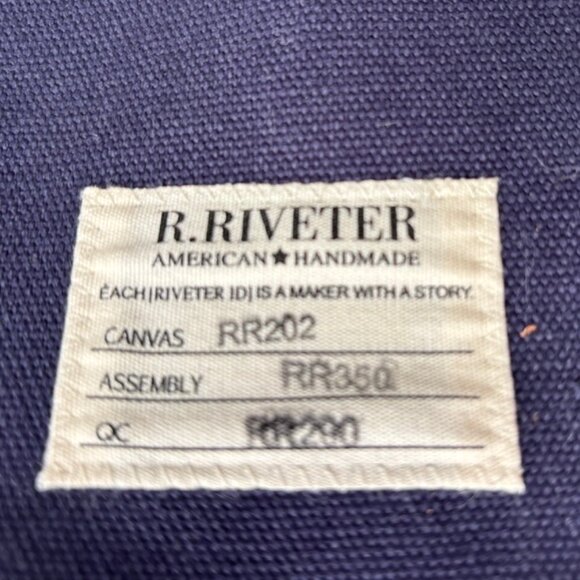 R Riveter Wilson Navy Canvas Tote - Picture 2 of 14